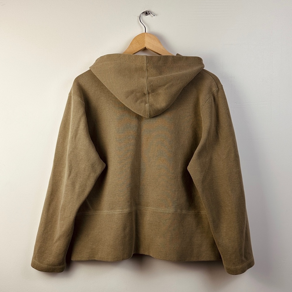 Orvis zip-up Hoodie - Khaki Grn - 100% Cotton - Size L - Picture 2 of 7